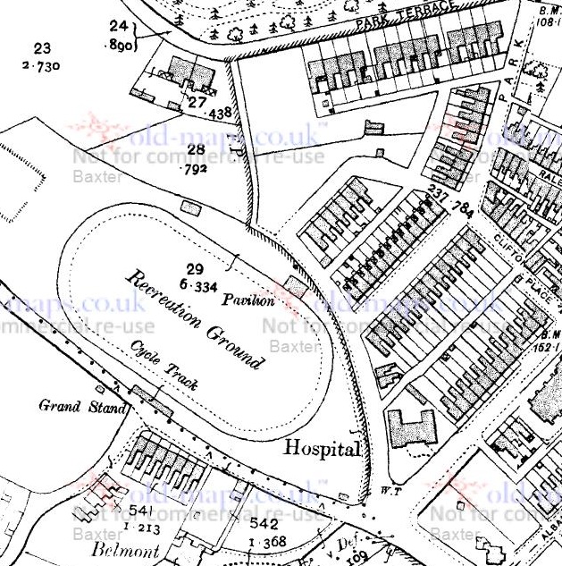 Falmouth - Recreation Ground : Map credit Old-Maps.co.uk historic maps